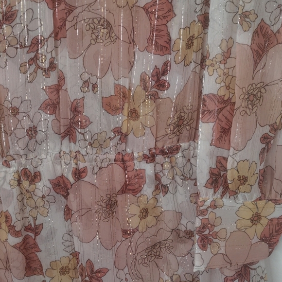 Veronica Beard Floral Cybil Melon Dress 4 - Picture 8 of 14